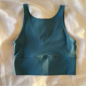 Lululemon Power Pivot Tank Top *Rib
Capture Blue
Size 8 (PTP- 15”-18”)